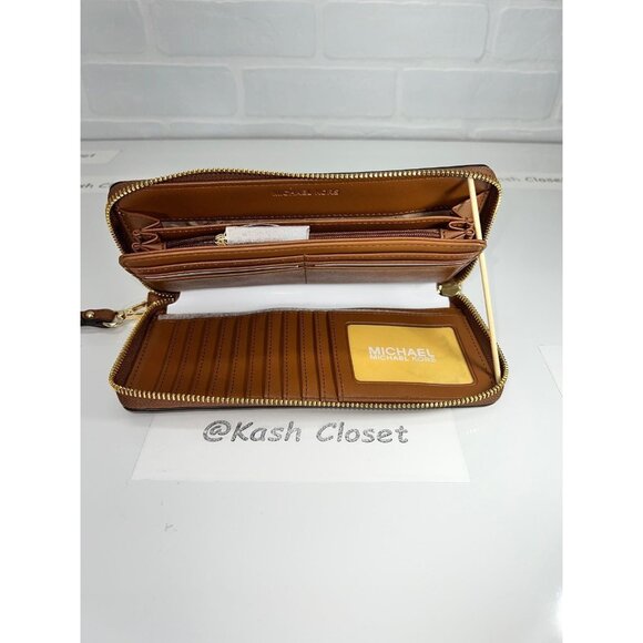 Michael Kors wristlet travel continental wristlet large wallet Luggage Multi - Picture 7 of 8